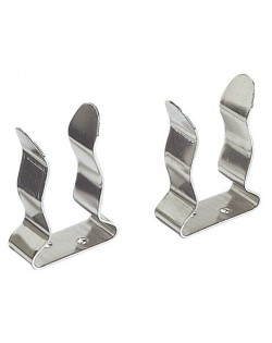 Clip in acciaio inox per bloccaggio ganci accosto, canne pesca